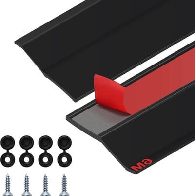 Allecto Plus - Universele 6 meter garagedeur afdichting zwart zelfklevend met rubberen lip