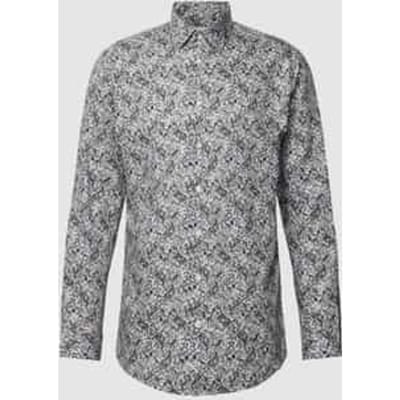 Slim fit vrijetijdsoverhemd met all-over motief, model 'ETHAN'