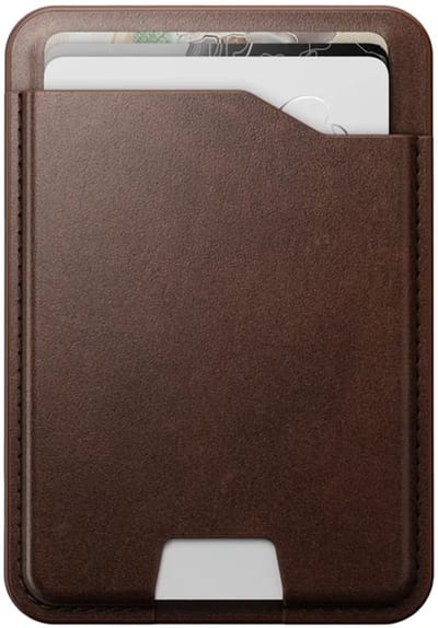 Nomad Horween Leather Mag Wallet met Apple Find My Tracking - Rustic Brown