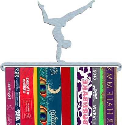 Medaille Display - Gymnastiek Houder - Prestaties Tonen - Geborsteld RVS - 333 cm Breed - Zilverkleurig