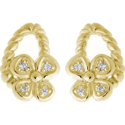 Orphelia Dames 925 Sterling Zilveren Oorbellen - Goud ZO-6020/2