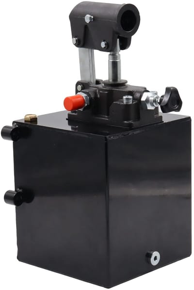 Enkelwerkende Hydraulische Handpomp - 12 CC - 5 Liter Tank - 3/8" Poorten - Sparepartsholland