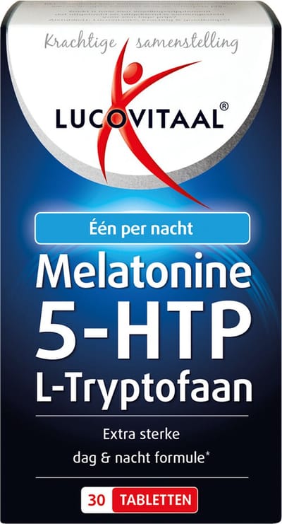 Lucovitaal Melatonine 5-HTP L-Tryptofaan - 3 x 30 tabletten - Voordeelverpakking