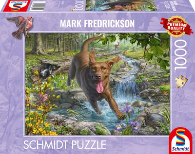 Schmidt - Legpuzzel - Hondenliefde, lentewandeling met Labrador Retriever - Mark Fredrickson - 1000 stukjes - Volwassenen - vanaf 12 jaar