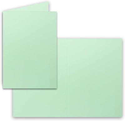 75 Vouwkaarten DIN A6 Mintgroen Blanco Dubbelzijdige Kaarten 240 g/m²