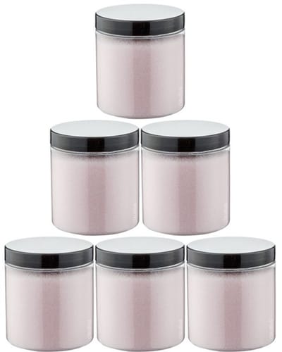Scrubzout Rozen 300 gram - Pot met zwarte deksel - set van 6 stuks - Hydraterende Lichaamsscrub