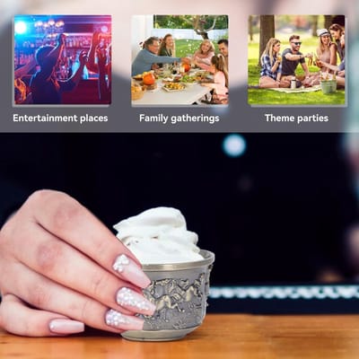 Dailygoods- Wijnmok Vintage Stijl - Handgemaakt - Bronzen Wijnglas - Retro Beker - Multifunctioneel - Stevig en Praktisch - Kelk