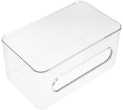 Wandmontage wegwerphandschoenen dispenser met deksel, transparante houder voor maskers en handschoenen, praktische opslagoplossing voor laboratoria en badkamers