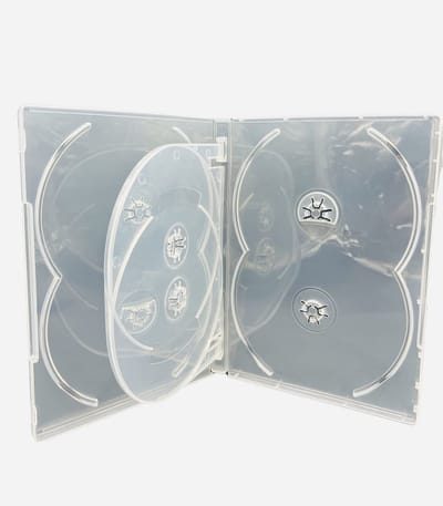 Dailygoods - CD/DVD/Blu-ray houder - transparant met cover voor artwork - duurzame opslagoplossing - geschikt voor meerdere schijven - organizer - ide...