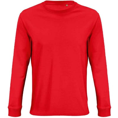 SOLS Unisex Adult Pioneer Organic Cotton T-shirt met lange mouwen (Helder rood)