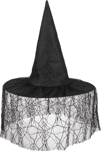 Boland - Hoed heks Seda zwart Zwart - 57 - Volwassenen - Vrouwen - Halloween en Horror