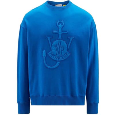 Moncler SS22 T-shirt Uni à Manches Longues Coupe Ample Décontractée avec Logo Imprimé Unisexes H209E8G00008M1997740 S blue