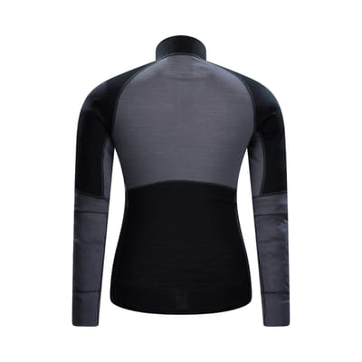 Mountain Warehouse Heren Ultra Merino Wol Zip Hals Base Layer Top (Zwart)