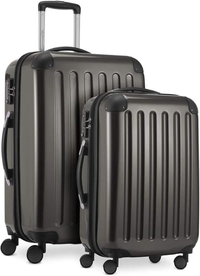 Kofferset - Reisbagage - Vakantie Reizen - TSA Cijferslot - 55 cm en 65 cm - Grafietgrijs