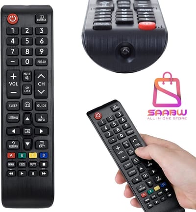 TV Afstandsbediening Geschikt voor Samsung Smart TV– Smart TV Remote 01301A – Direct Klaar voor Gebruik – Geen Programmeren Nodig – Universele Remote Control – Werkt op 2x AAA – smart TV remote – TV remote zonder programmeren – Zwart – 31637