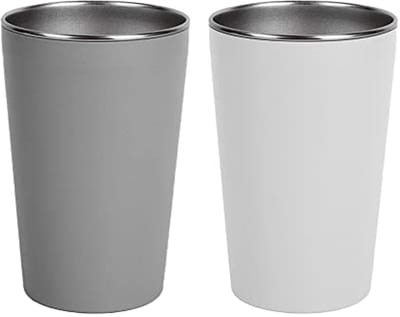 Drinkbeker Set 2 Stuks - Roestvrijstalen Koffiekop 500 ml - Anti-verbranding en Antislip Design voor Warme en Koude Dranken