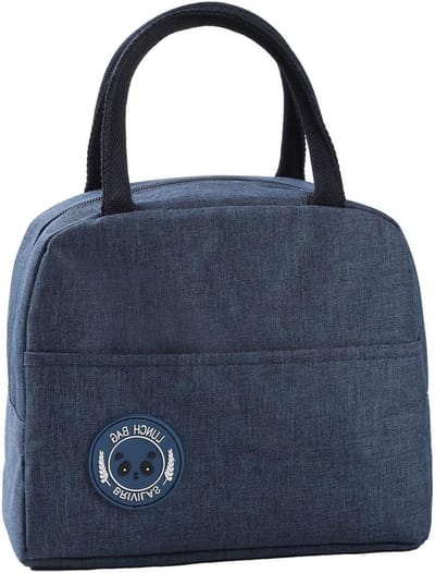 Geïsoleerde lunchtas van Oxford-stof | Waterdicht en warmtebehoud | Grote capaciteit | Herbruikbare lunchbox | Donkerblauw
