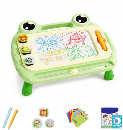 Magnetisch Tekenbord voor Kinderen - Magnetisch & Uitwisbaar - voor Thuis, Tekenen & Krabbelen - voor Peuters 1-3 Jaar - Groen - 1 Stuk