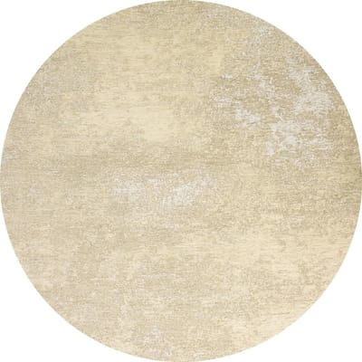 Rond Vintage vloerkleed - Grunge - Tapijten Woonkamer - Cappuccino - 110 ø