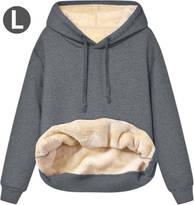 Nivard Hoodie Deken - Warme Trui Dames - Truien Dames - Fleece Trui - Winter - Wollen Trui Dames - Deken Met Mouwen - Hoodie Blanket - Grijs - Maat L