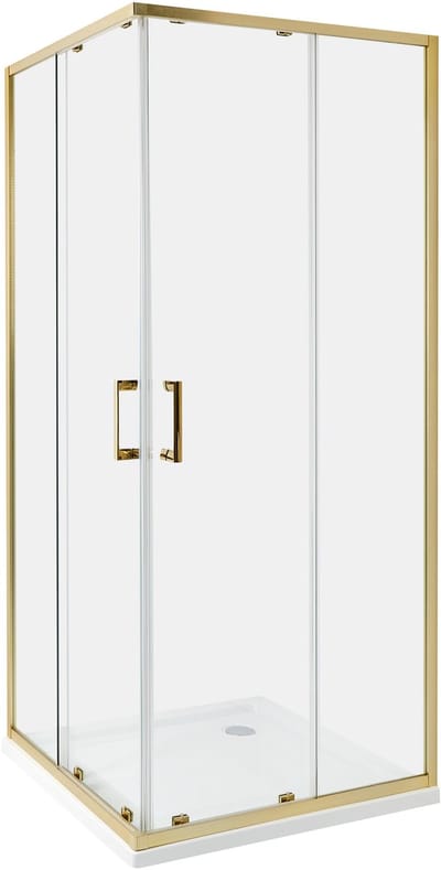 TELA - Douchecabine - Goud - 80 x 80 x 185 cm - Veiligheidsglas