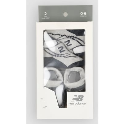 New Balance Classics 2 Pack Bootie Set Kids Sokken grijs