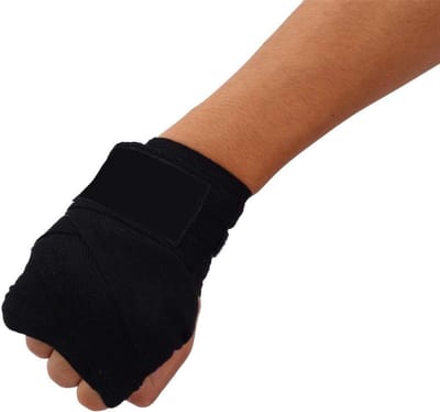 Verstelbare handwraps - Bokszak wraps - Training bescherming - Sneldrogende sluiting - 25 meter - Zwart