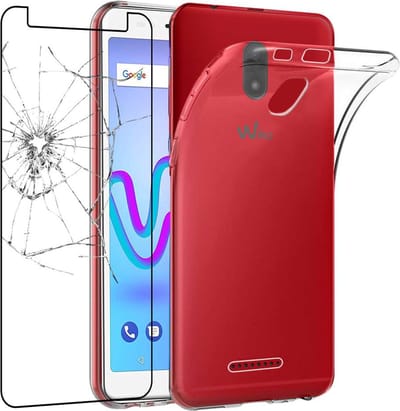 ebestStar - Hoes geschikt voor Wiko Jerry 3, Back Cover, Beschermhoes anti-luchtbellen hoesje, Transparant + Gehard Glas