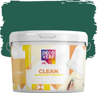 Decoverf clean muurverf smaragdgroen, 4L