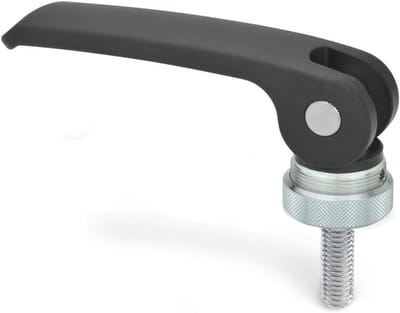 Ganter Normelemente | Excentrische spanner met schroef - 927-82-M8-50-A-B | greeplengte l1: 82 mm | schroefdraad d2: M8 | hendel zink spuitgieten, zwart | 1 stuk