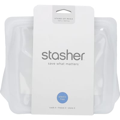 Standup Mega, Siliconen Opbergzak, Transparant, 3.07L (104 fl oz) white