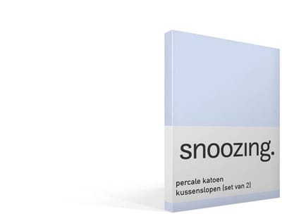 Snoozing percale katoen kussenslopen (set van 2) - Percale katoen - 40x60 cm - Hemel