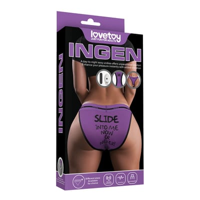 LoveToy - Slide into Me - Bedrukt Vibrerend Sexy Slipje - Paars