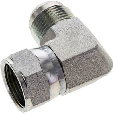 90Graden JIC Hoekfitting UN 1-3/16''-12 Mannelijk X Vrouwelijk Staal 170Bar (2388.5Psi)