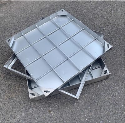 Inspectiedeksels Vierkant - Putdeksels Riool - Drainage Opritten - Roestvrij Staal Frame - 2.6 Ton Belasting