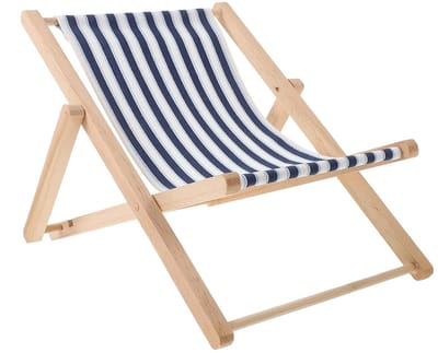 Dailygoods- Strandstoel Opvouwbaar - Houten Strandstoel - Strandstoelen Lichtgewicht - Strandstoel Verstelbaar - Nautische Decoratie - Kunsthandwerk in Mediterrane Stijl - Strandkorf