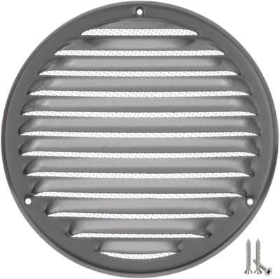 Rond Ventilatierooster Ø 160 mm - Roestvrij Staal met Insectenbescherming