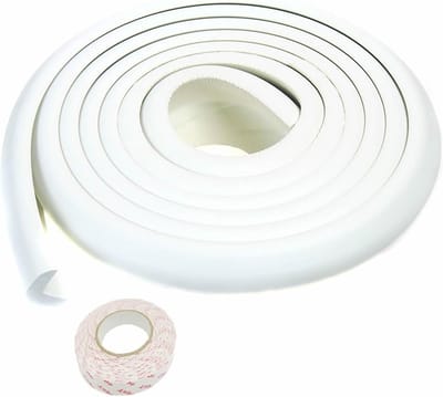 Hoekbescherming voor Tafel en Meubels - Extra Dikke Schuimrand voor Kindveiligheid, L-vormige Anti-botsing Pad, 2.5m in Wit
