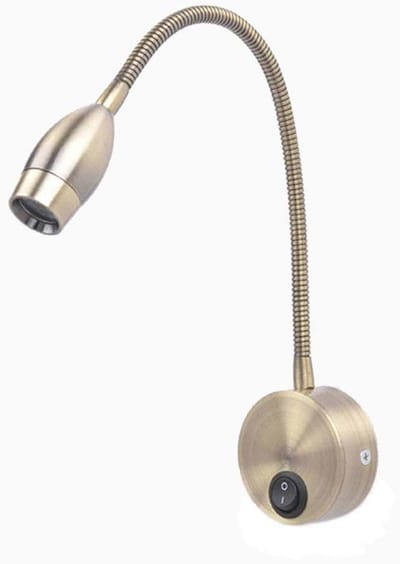 Flexibele wand leeslamp met aan-uit schakelaar en LED