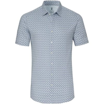 Desoto Overhemd Mini Rainbows In Squares Fantasy Navy-Beige / male