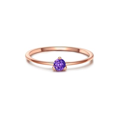 Glanzstücke München Dames-Damesring 925 Zilver Zirkonia 54 Roségold 32021157