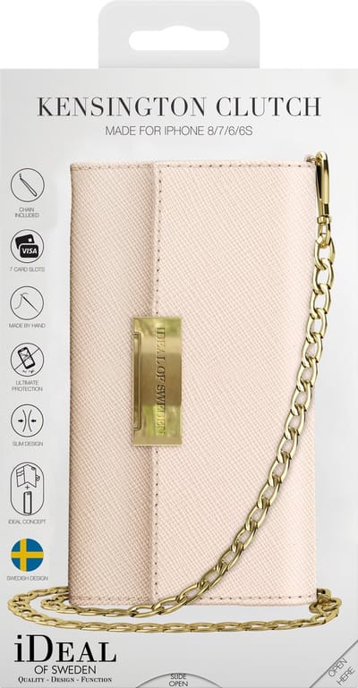 iDeal of Sweden Crossbody Wallet Saffiano voor iPhone 8/7/6/6s/SE Beige