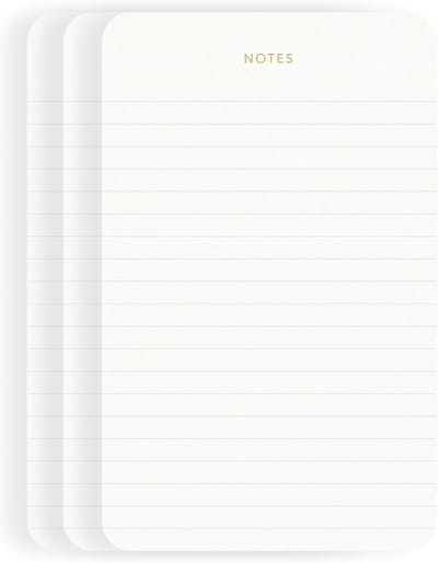 Luxe Notitieblokken Set (3 stuks) - Gevoerd Papier met Goudfolie Accent - Compact Formaat voor Werk en Kantoor
