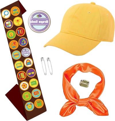 Complete Jungle Camp Outfit voor Jongens met Merkenbadge, Hoed, Neckerchief en Accessoires voor Carnaval en Halloween
