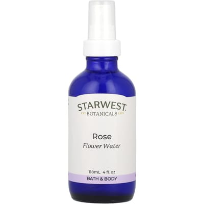 Starwest Botanicals, Flower Water, Rose, 4 fl oz (118 ml)