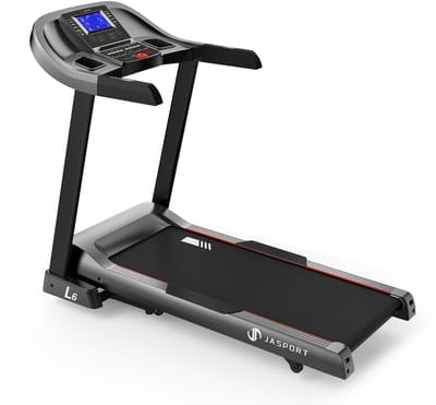 JASPORT L6 Loopband voor Thuis – Inklapbaar, 20 km/u, Elektrische Helling tot 15%, 60 Programma’s, Bluetooth, LCD-display, Max. 120 kg