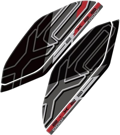 Motorfiets Tankbescherming - Krasbescherming Decal - Lak Beschermen - Uniek 3D Gel - 1 Set - Zwart