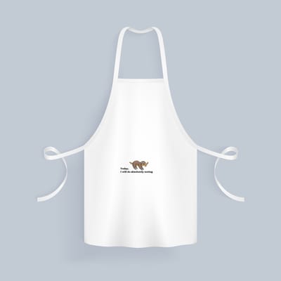 Akyol - today i will do absolutely nothing Keukenschort - Quotes - mensen die houden van quotes en niks doen - ik ga lekker niks doen - quotes - verjaardagscadeau - verjaardag - cadeau - kado - geschenk - gift - 82 bij 71 cm