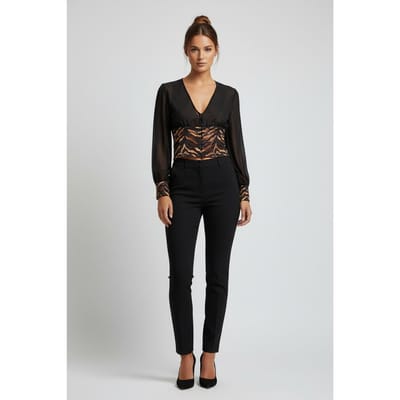 Anne Fontaine Lionne Chemise Black Size: 36 | Blouses Outlet | Dames | Zwart