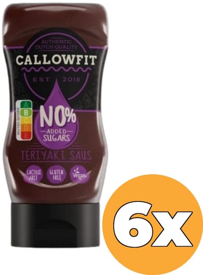 6x Callowfit Teriyaki Sauce (300 ml)